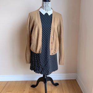 Vintage 80’s cinnamon brown lambs wool cardigan